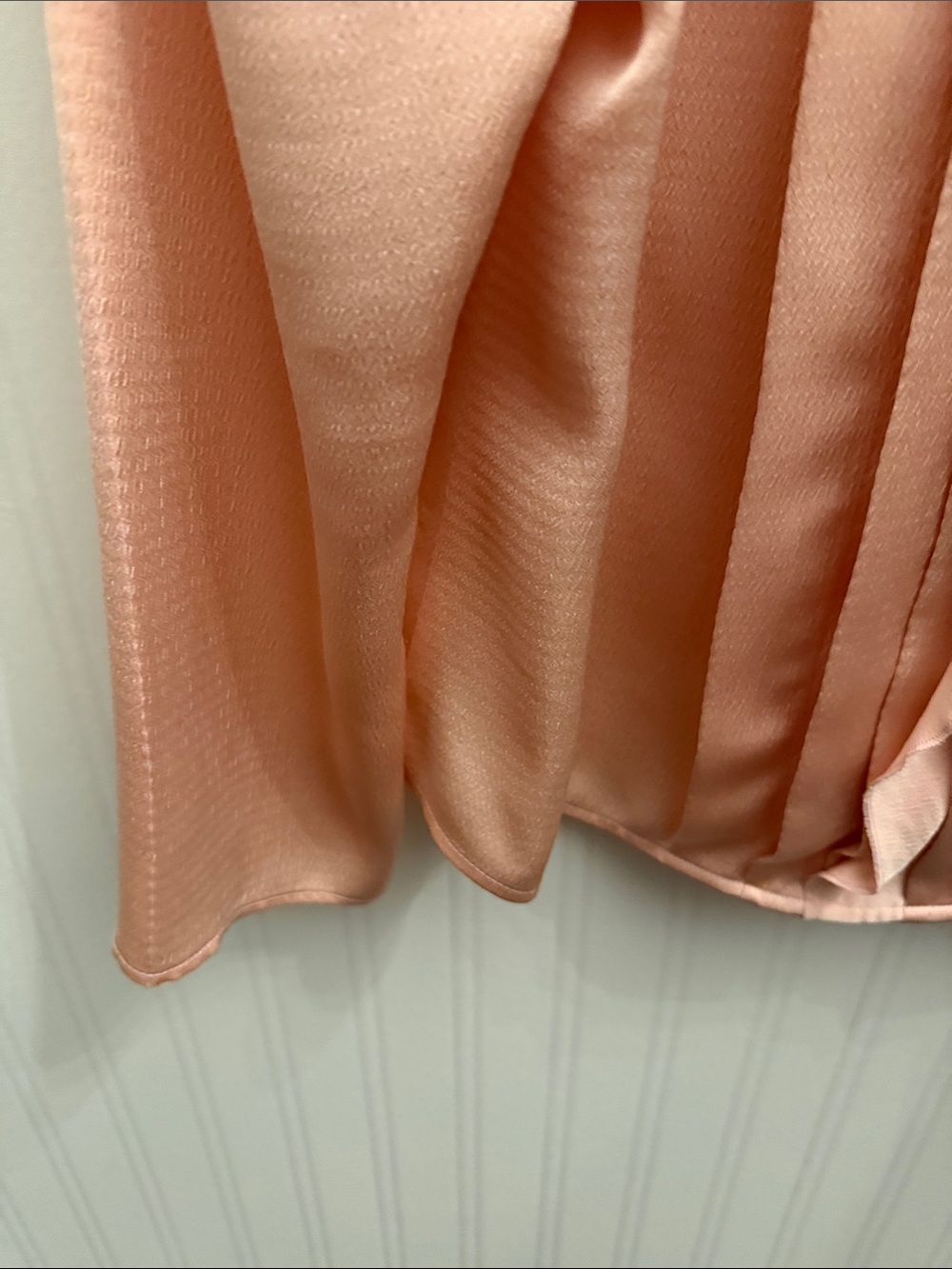Express Peach Ruffle-Pleat Blouse - Picture 6 of 6